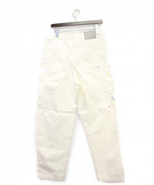 Dior（ディオール）DIOR (ディオール) 21SS ペイント カーペンターパンツ ホワイト サイズ:W31の古着・服飾アイテム