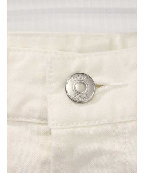 Dior（ディオール）DIOR (ディオール) 21SS ペイント カーペンターパンツ ホワイト サイズ:W31の古着・服飾アイテム
