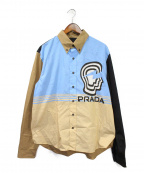 PRADAプラダ）の古着「シャツ」｜スカイブルー×ベージュ