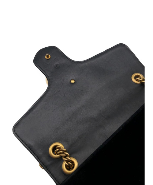 GUCCI（グッチ）GUCCI (グッチ) GGマーモント チェーンショルダーバッグ ブラック サイズ:- 431666-493075の古着・服飾アイテム