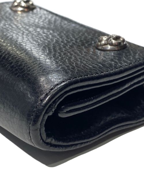 CHROME HEARTS（クロムハーツ）CHROME HEARTS (クロムハーツ) 3FOLD WALLET ブラックの古着・服飾アイテム