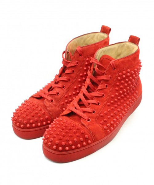 Christian Louboutin（クリスチャン・ルブタン）Christian Louboutin (クリスチャン・ルブタン) ルイスハイカットスニーカー レッド サイズ:44の古着・服飾アイテム