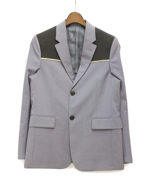 PRADA（プラダ）PRADA (プラダ) 切替テーラードジャケット グレー サイズ:44の古着・服飾アイテム