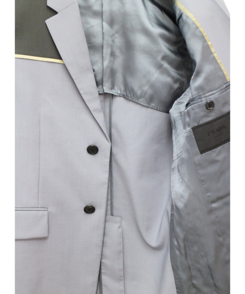 PRADA（プラダ）PRADA (プラダ) 切替テーラードジャケット グレー サイズ:44の古着・服飾アイテム