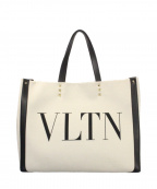 VALENTINOヴァレンティノ）の古着「VLTN キャンバストートバッグ」｜クリーム