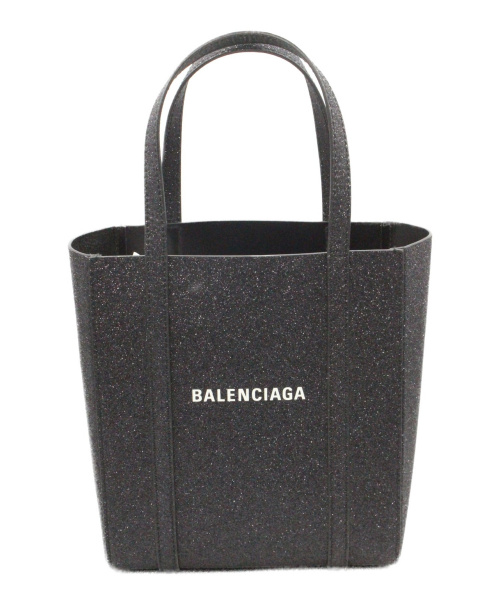 BALENCIAGA（バレンシアガ）BALENCIAGA (バレンシアガ) グリッター エブリデイトート ブラック グレー系の古着・服飾アイテム