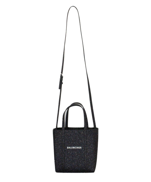 BALENCIAGA（バレンシアガ）BALENCIAGA (バレンシアガ) グリッター エブリデイトート ブラック グレー系の古着・服飾アイテム