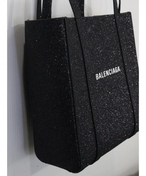 BALENCIAGA（バレンシアガ）BALENCIAGA (バレンシアガ) グリッター エブリデイトート ブラック グレー系の古着・服飾アイテム