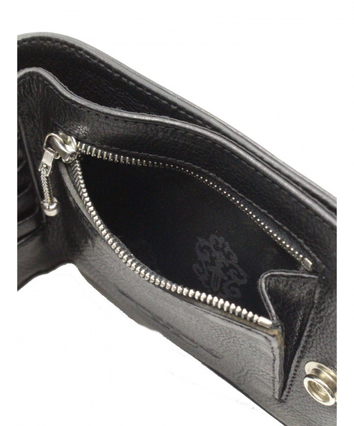 CHROME HEARTS（クロムハーツ）CHROME HEARTS (クロムハーツ) 1スナップウォレット ブラック サイズ:-の古着・服飾アイテム