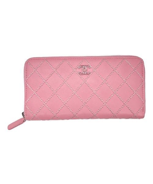CHANEL（シャネル）CHANEL (シャネル) ワイルドステッチウォレット ピンク サイズ:-の古着・服飾アイテム