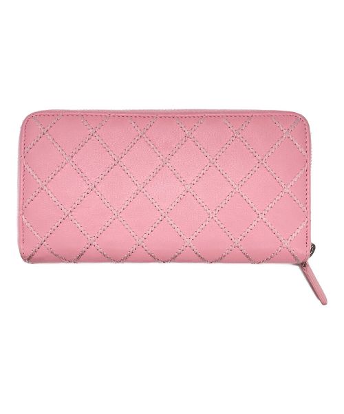CHANEL（シャネル）CHANEL (シャネル) ワイルドステッチウォレット ピンク サイズ:-の古着・服飾アイテム
