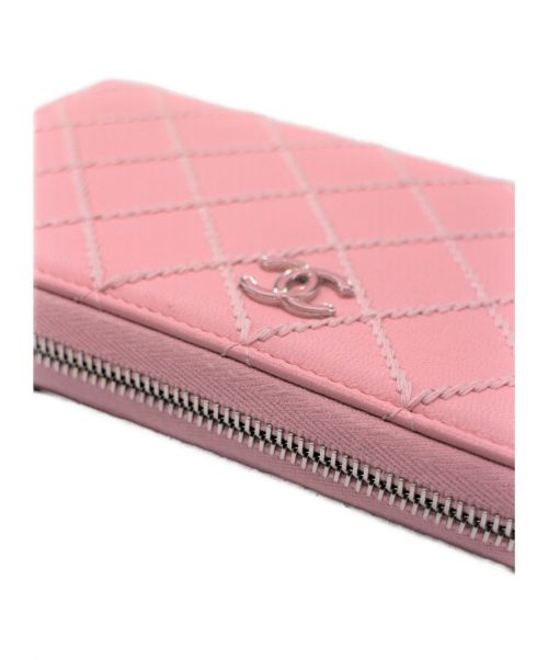 CHANEL（シャネル）CHANEL (シャネル) ワイルドステッチウォレット ピンク サイズ:-の古着・服飾アイテム