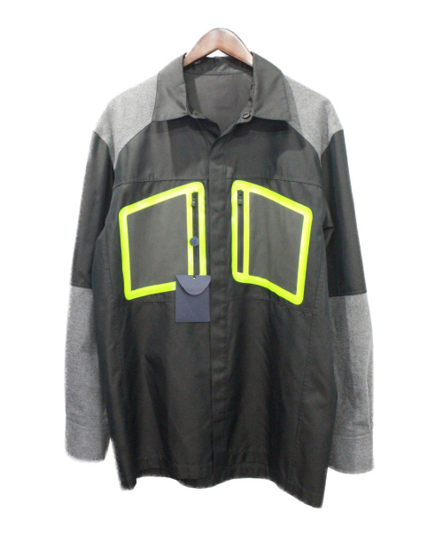 LOUIS VUITTON（ルイ ヴィトン）LOUIS VUITTON (ルイ ヴィトン) 19AW 切替シャツ ブラック サイズ:Ｍの古着・服飾アイテム
