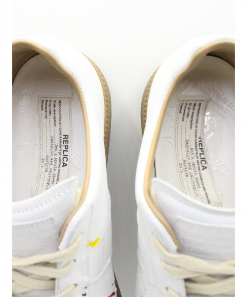 Maison Margiela（メゾンマルジェラ）Maison Margiela (メゾンマルジェラ) 21SS ペイントジャーマントレーナー ホワイト サイズ:42の古着・服飾アイテム