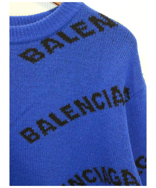 BALENCIAGA（バレンシアガ）BALENCIAGA (バレンシアガ) ニット ブルー サイズ:XLの古着・服飾アイテム