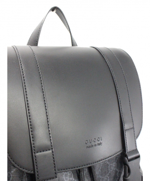 GUCCI（グッチ）GUCCI (グッチ) ソフト GGスプリーム キャンバス バックパック ブラック サイズ:- 495563の古着・服飾アイテム