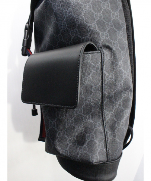 GUCCI（グッチ）GUCCI (グッチ) ソフト GGスプリーム キャンバス バックパック ブラック サイズ:- 495563の古着・服飾アイテム