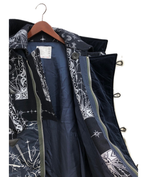 sacai（サカイ）sacai (サカイ) 20AW ×Dr.woo バンダナコート ネイビー サイズ:2の古着・服飾アイテム