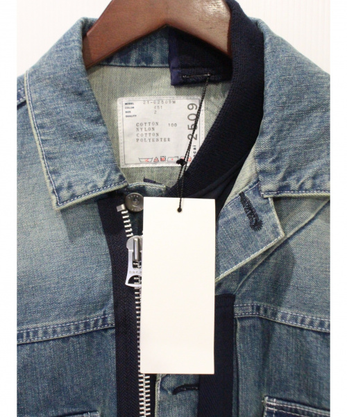 sacai（サカイ）sacai (サカイ) Denim Blouson インディゴ サイズ:2 未使用品の古着・服飾アイテム