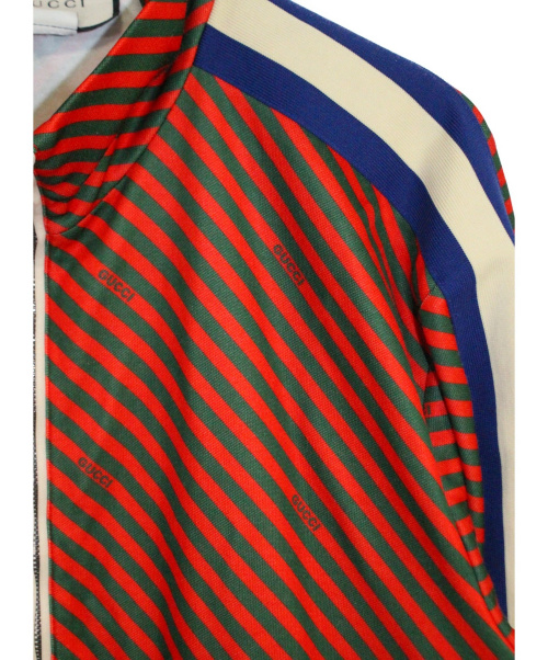 GUCCI（グッチ）GUCCI (グッチ) トラックジャケット レッド×グリーン サイズ:Lの古着・服飾アイテム