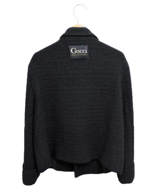 GUCCI（グッチ）GUCCI (グッチ) 21SS ダブルプレストツイードジャケット ブラック サイズ:36の古着・服飾アイテム