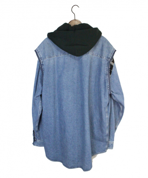 BALENCIAGA（バレンシアガ）BALENCIAGA (バレンシアガ) 19SS Twin set Shirt With Hood インディゴ サイズ:39の古着・服飾アイテム