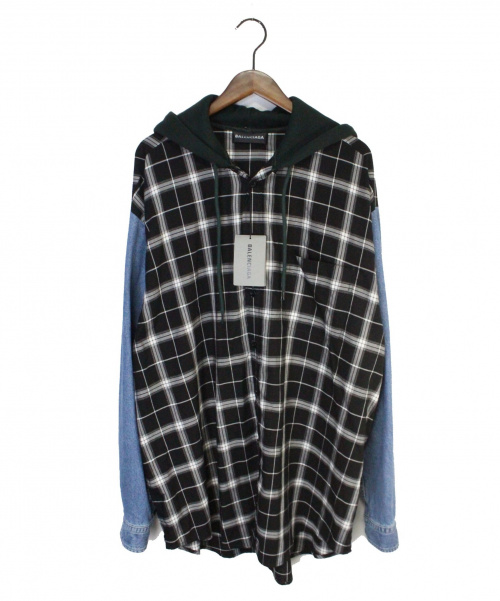 BALENCIAGA（バレンシアガ）BALENCIAGA (バレンシアガ) 19SS Twin set Shirt With Hood インディゴ サイズ:39の古着・服飾アイテム
