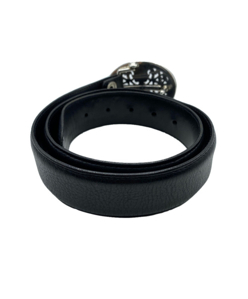 CHROME HEARTS（クロムハーツ）CHROME HEARTS (クロムハーツ) オーバルバックルベルト ブラック サイズ:30の古着・服飾アイテム