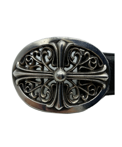 CHROME HEARTS（クロムハーツ）CHROME HEARTS (クロムハーツ) オーバルバックルベルト ブラック サイズ:30の古着・服飾アイテム