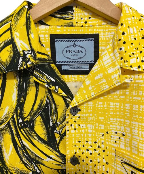 PRADA（プラダ）PRADA (プラダ) 21SS ダブルマッチポプリンシャツ イエロー サイズ:Ｌの古着・服飾アイテム
