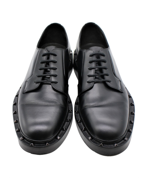 VALENTINO（ヴァレンティノ）VALENTINO (ヴァレンティノ) ロックスタッズダービーシューズ ブラック サイズ:40の古着・服飾アイテム