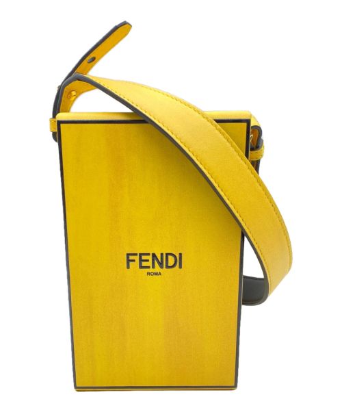 FENDI（フェンディ）FENDI (フェンディ) ボックスショルダーバッグ イエロー サイズ:-の古着・服飾アイテム