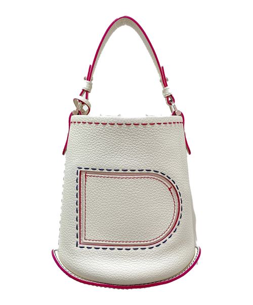 DELVAUX（デルヴォー）DELVAUX (デルヴォー) ミニバケット ホワイト×ピンク サイズ:-の古着・服飾アイテム