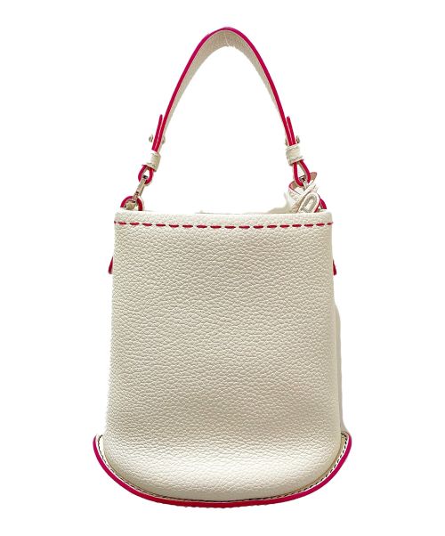 DELVAUX（デルヴォー）DELVAUX (デルヴォー) ミニバケット ホワイト×ピンク サイズ:-の古着・服飾アイテム