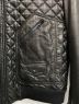 中古・古着 GUCCI (グッチ) キルティングライダースレザージャケット ブラック サイズ:50：69800円