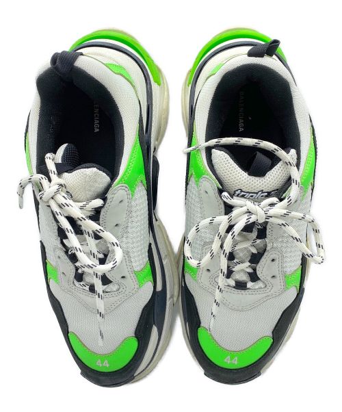 BALENCIAGA（バレンシアガ）BALENCIAGA (バレンシアガ) TRIPLE S ホワイト×グリーン サイズ:44の古着・服飾アイテム