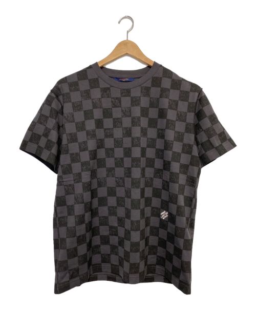 LOUIS VUITTON（ルイ ヴィトン）LOUIS VUITTON (ルイ ヴィトン) 21AW ダミエTシャツ グレー サイズ:Lの古着・服飾アイテム