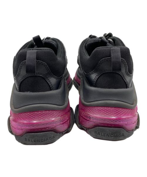 BALENCIAGA（バレンシアガ）BALENCIAGA (バレンシアガ) Triple S Clear Sole LEATHER FR ブラック サイズ:39の古着・服飾アイテム