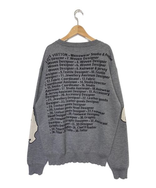 LOUIS VUITTON（ルイ ヴィトン）LOUIS VUITTON (ルイ ヴィトン) Studio Jacquard Crew Neck グレー サイズ:XLの古着・服飾アイテム