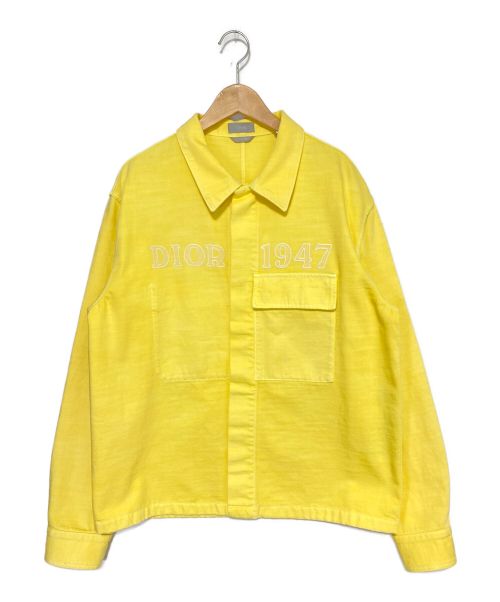 Dior（ディオール）Dior (ディオール) overshirt with ‘DIOR 1947’ embroidery イエロー サイズ:48の古着・服飾アイテム