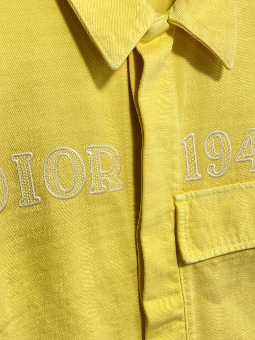 Dior（ディオール）Dior (ディオール) overshirt with ‘DIOR 1947’ embroidery イエロー サイズ:48の古着・服飾アイテム