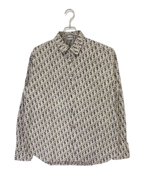Dior（ディオール）Dior (ディオール) オブリーク総柄シャツ グレー サイズ:40の古着・服飾アイテム