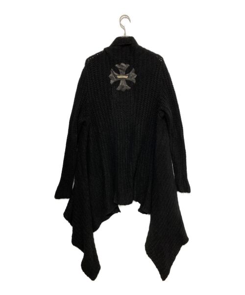 CHROME HEARTS（クロムハーツ）CHROME HEARTS (クロムハーツ) カシミヤブレンドドレープカーディガン ブラック サイズ:ONESIZEの古着・服飾アイテム