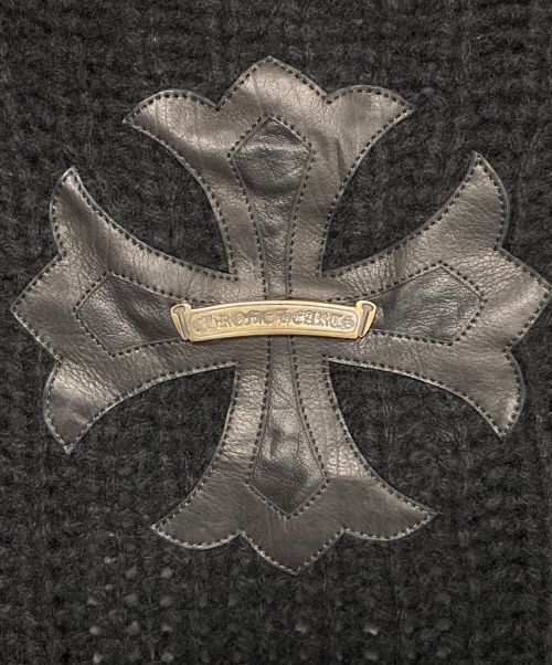 CHROME HEARTS（クロムハーツ）CHROME HEARTS (クロムハーツ) カシミヤブレンドドレープカーディガン ブラック サイズ:ONESIZEの古着・服飾アイテム