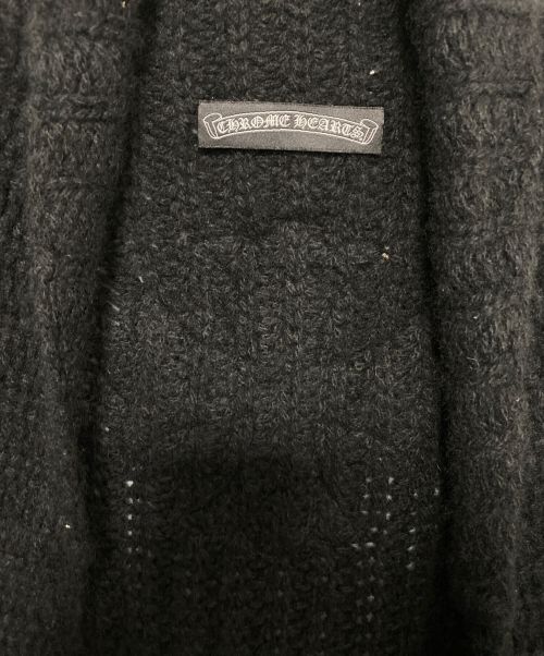 CHROME HEARTS（クロムハーツ）CHROME HEARTS (クロムハーツ) カシミヤブレンドドレープカーディガン ブラック サイズ:ONESIZEの古着・服飾アイテム