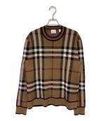BURBERRYバーバリー）の古着「ウールチェックニット」｜ブラウン