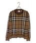 BURBERRY（バーバリー）の古着「ウールチェックニット」｜ブラウン
