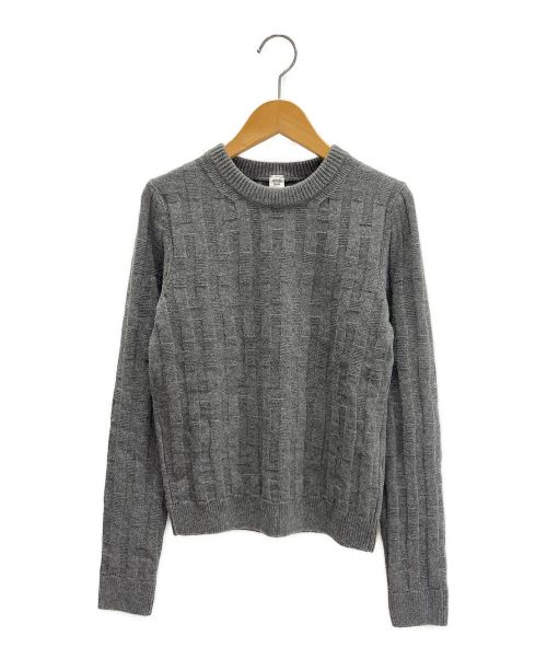 HERMES（エルメス）HERMES (エルメス) 21AW Maille Voyageニット グレー サイズ:34の古着・服飾アイテム
