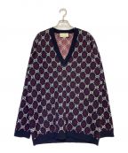 GUCCIグッチ）の古着「GGダイヤモンドニット」｜ネイビー