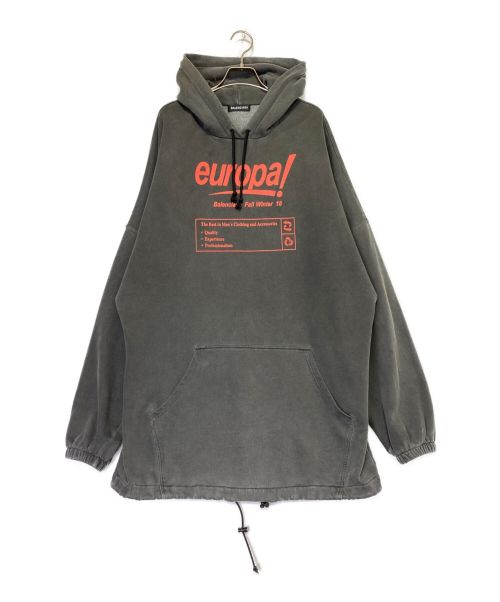 BALENCIAGA（バレンシアガ）BALENCIAGA (バレンシアガ) Europa! Print Hoodie  グレー サイズ:XXSの古着・服飾アイテム